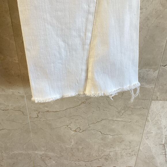 True Religion Joey Jeans 27 White Y2K Flare Low Rise Tonal Stitch Twisted Seams - Picture 10 of 12